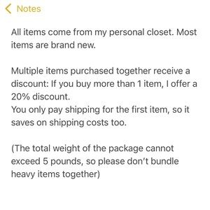 Closet Info